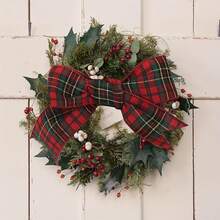 2pcs Red & Green Plaid Ribbon, For Christmas Tree Bows And Holiday Decorations (2.5 Inches Wide, 5 Yards Long) - Multicolor - View 4