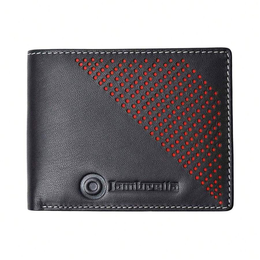 Lambretta Punched Leather Wallet - Black - View 1