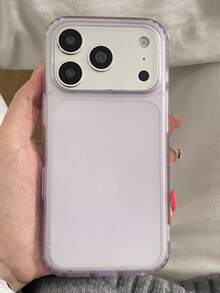 極簡霧面半透明手機殼，相容 iPhone 17 Pro Max 17 Pro 17 16 Pro Max 16 Pro 16 15 Pro Max 15 Pro 15 14 Pro Max 14 Pro 14，馬卡龍色霧面透明背蓋 - 淺紫色 - 查看 2