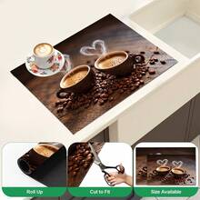 1 buah Alas Cangkir Kopi, Biji Kopi, Alas Meja Dapur, Alas Meja Makan Motif Hati dan Uap Kayu Vintage, Alas Meja Kopi, Alas Meja Mesin Kopi, Alas Dekoratif Meja Bar Kopi, Dekorasi Rumah Dapur dan Ruang Makan - MultiWarna - View 7