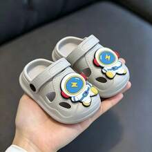 Children's Summer Cartoon Cute Indoor Home Slippers, Unisex Kids Clogs - Grey - View 6