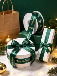10 Yards/Roll Christmas Gift Party Baking Box Decoration Sealing Ribbon, Woven Ribbon Packaging Decoration Bow Ribbon, Premium New Style - View 6