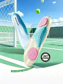 1 Pair Arch Support Height Increasing Insoles, Sweat-Absorbent Breathable Non-Slip Sports Shoe Pads, EVA Comfortable - Baby Blue - View 3