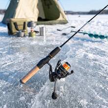 KecchKrezing 2-Section Ice Fishing Rod Set With Ceramic Guides For Smooth Line Flow, EVA Non-Slip Grip, Spinning Reel With Metal Spool For Smooth Line Retrieval, Lure For Attracting Fish, Strong Fishing Line, Tackle Bag For Storage, Professional Winter Hard Water Ice Fishing - Black - View 7