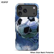 VESPOP Soccer Themed Elements Fashion Phone Case - Compatible With Iphone 18/17/16/15/14/13/12/11 Pro Max/Pro Plus/12 Mini/13 Mini, Compatible With Galaxy S26 S25 S24 S23 S22 S21 Plus Ultra, Compatible With Pixel 8 9 10 PRO - Mixed Color 1 - View 1