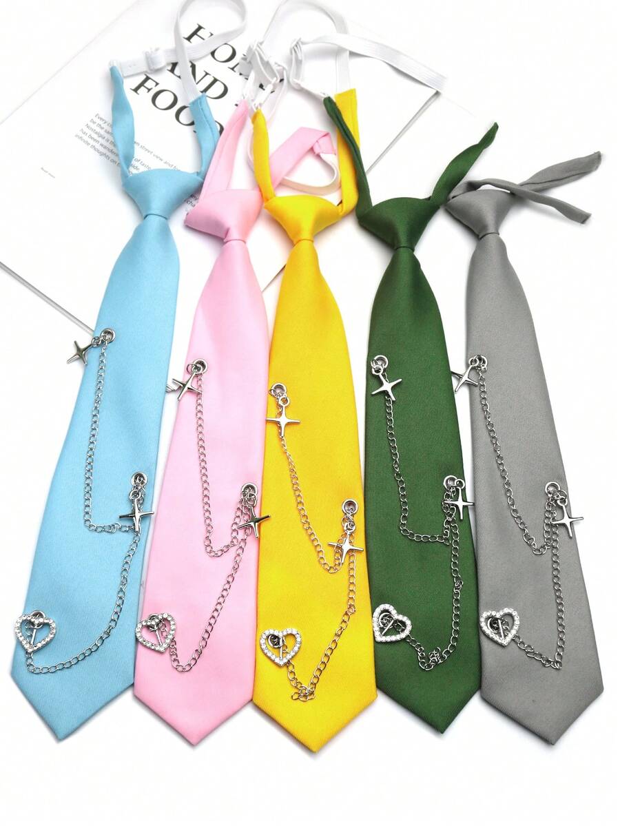 1pc Women's Tie, Suitable For Shirts, Casual, Street, College Style, Daily, Party - Multicolor - View 1