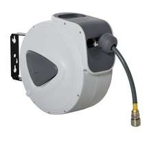 DURHAND Avvolgitubo Automatico 15m + 140cm con Attacco Ø1/4'', Pressione Max 24 Bar, Montaggio a Parete e Ruotabile di 180°, Grigio - B - Visualizzare 8