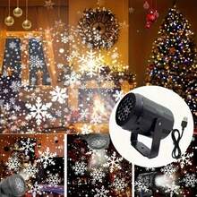 1. Christmas Projector, Can Project Dynamic Patterns Including Old Man, Reindeer, Snowman, Snowflake - USB Powered, Indoor/Outdoor Christmas Decoration, Durable Plastic Snowflake Machine, Suitable For Christmas, New Year, Valentine's Day, Wedding - Easy To Install, No Battery Required, LED Light, No Lighting Effect - Black - View 3