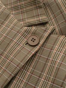 Women's Plaid Casual Versatile Commute Travel Blazer - Multicolor - View 3