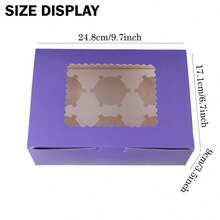 2/4/8PCS Foldable Paper Gift Boxes, Minimalist Solid Purple Rectangular Design With Tuck-In Lids, For Gift Packing & Party Favor Presentation, Birthday, Wedding, Anniversary & Halloween, Gift Packaging, Party Supplies - Multicolor - View 3