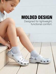 Crocs Classic Children's Clogs, Stylish And Versatile, Suitable For Home, Garden, And Summer Wear. Item Number 206993-0IC - Silver glitter - View 6
