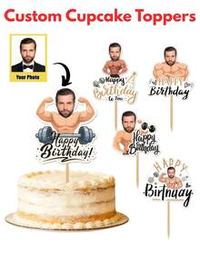10/25/50/75/100pcs Customized Photo Face Birthday Straws, Personalized Hollow Photo Beverage Straws With Fixing Clips, Cute Party Cup Decor, Suitable For Birthday, Bachelorette, Baby Shower, Bachelor Party, Reusable Party Favors And Customized Gifts - Multicolor 2 - View 1
