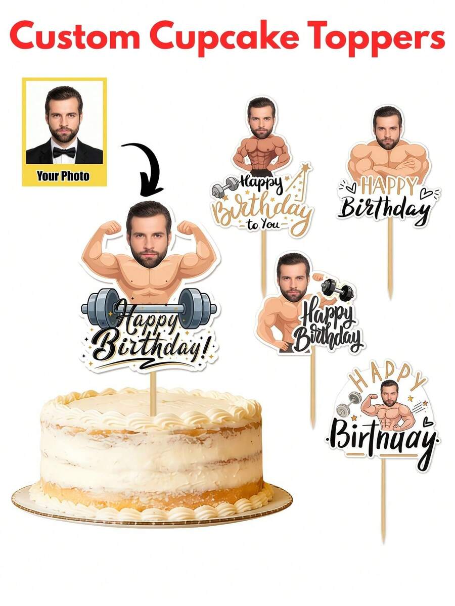 10/25/50/75/100pcs Customized Photo Face Birthday Straws, Personalized Hollow Photo Beverage Straws With Fixing Clips, Cute Party Cup Decor, Suitable For Birthday, Bachelorette, Baby Shower, Bachelor Party, Reusable Party Favors And Customized Gifts - Multicolor 2 - View 1