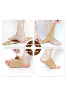 Arch Support, Silicone, Cross Strap Foot Arch Support, Unisex, Washable - Apricot - View 6