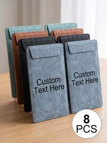 [Custom] A4/A5/A6/A7 Leather Clipboard Set | Customizable Name + Multiple Colors | Hard Clipboard + Loose-Leaf Binder + File Folder | Suitable For Office Meetings, File Organization, Back To School, Exam Storage | Personalized Gift, For Teacher - Leather Folder (multi-color) - View 27