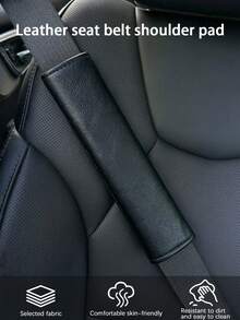 2pcs Car Seat Belt Shoulder Pads, Premium All-Season Universal Extended Seat Belt Covers, 1 Pair For Car Interior - A - View 1