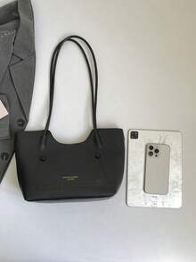 Túi đeo vai dung tích lớn cho nữ, túi tote đi làm phong cách vintage casual mới, đa năng - màu đen - Xem 3