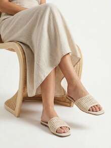 Women Flat Sandals - White - View 4