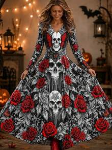 Women Long Dresses - Gray Blue - View 11