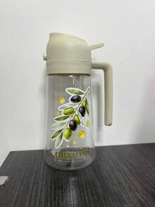 1pc 2-In-1 Olive Oil Dispenser Bottle, Dual Use Pour & Spray Oil Pot With Handle, Leak Proof Precision Oil Control, Healthy Living Kitchen Gadget, Seasoning Container For Cooking Salad BBQ, Meet Daily Cooking Needs, Color & Style Random - Multicolor - View 12
