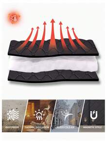 1件裝冬季磁吸保溫門簾，可正反兩面使用加厚牛津布，自動閉合無需手推，阻擋冷空氣，寵物友善，適用於後門、車庫等 - 黑色 - 查看 10