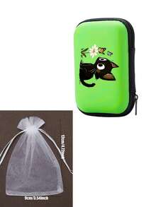 Cat Pattern Multi-Functional Zipper Pouch For USB Cable & U Disk - Protective Storage Organizer, Foldable Travel Bag,Portable Beauty Storage Bag,Multifunctional Storage Bag, Perfect For Halloween, Christmas And Other Holiday Gifts. - Multicolor - View 15