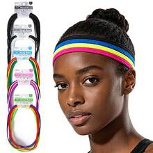 6pcs Thin Elastic Sports Headbands, 6-Pack Sweat-Absorbing Moisture-Wicking Hairbands For Running, Yoga, Fitness, Multi-Color Options - Multicolor - View 1