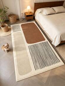 1pc Color Block Line Pattern Decorative Rug, Floor Mat, Carpet, Living Room Rug, Bedroom Rug, Universal Rug, Doormat - Multicolor 3 - View 1