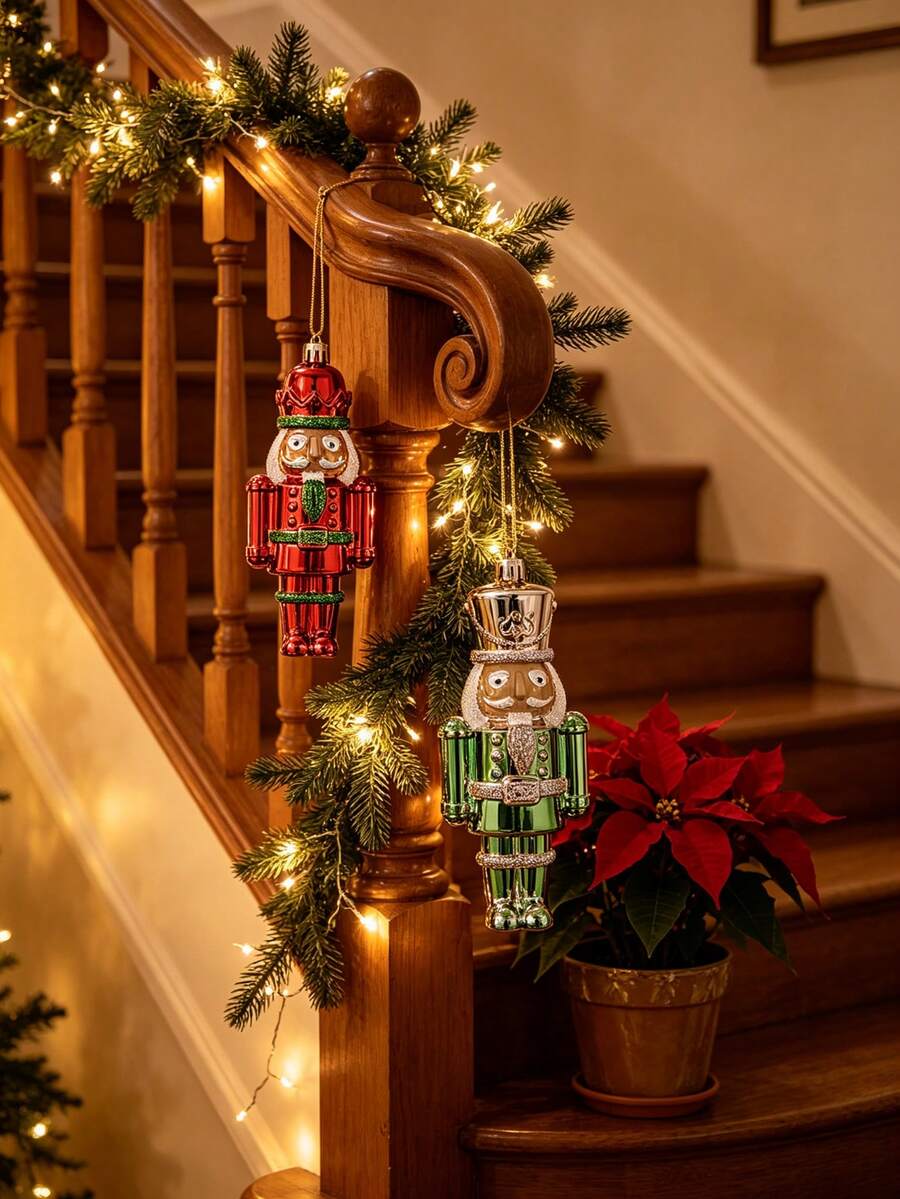 1pc Nutcracker Ornament DIY Christmas Indoor Window And Christmas Tree Hanging Decoration Suitable For Christmas Decor And Daily Display Creating Holiday Atmosphere European Style Holiday Fireplace Decoration Christmas Tree Party Tabletop Display Gift - Nutcracker - View 1