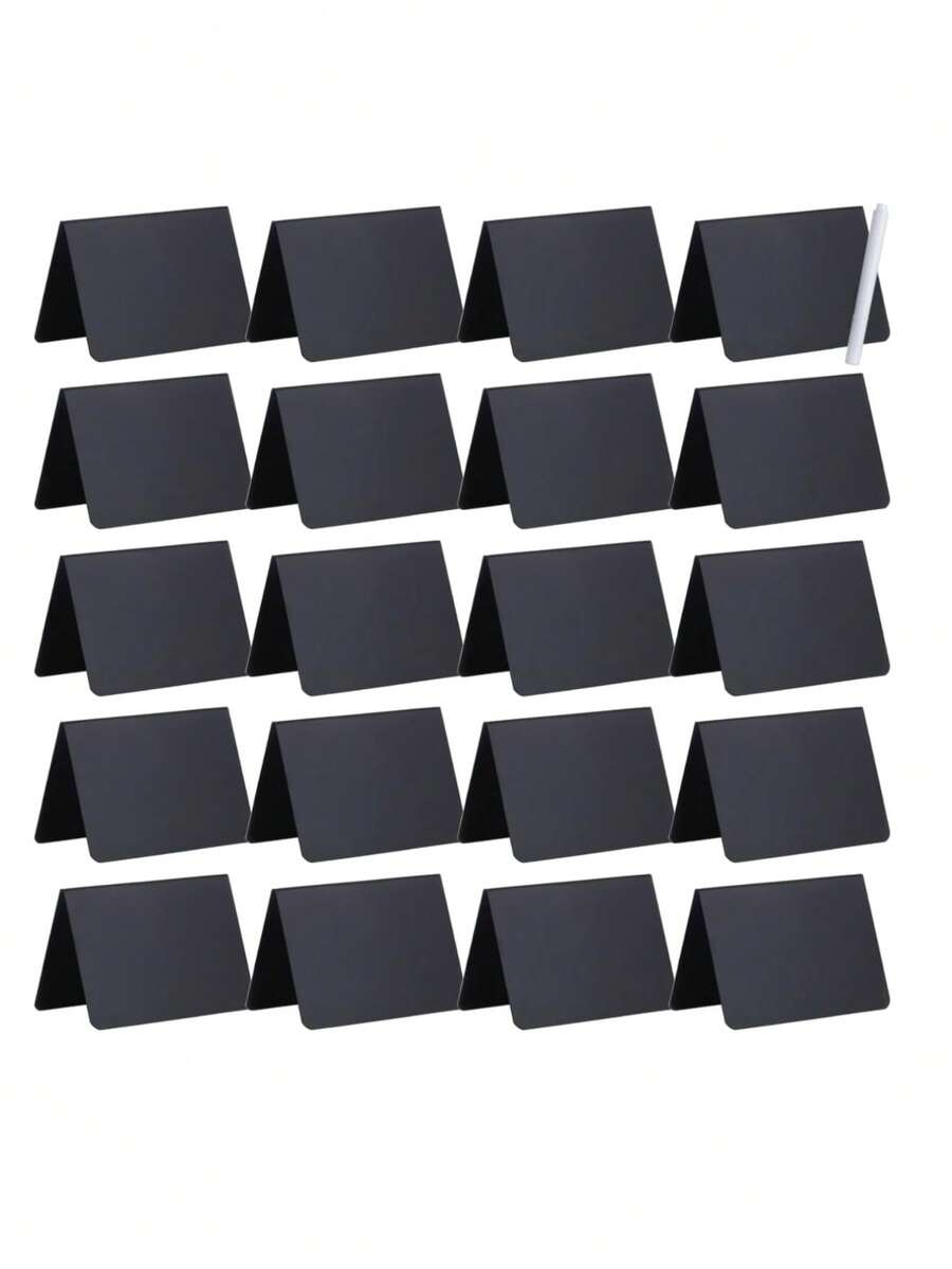 10pcs Mini Chalkboard Signs With Liquid Chalk Pens, For Baby Baptism Decoration - Small Tabletop Food Labels, Gender Reveal Party Baby Shower - Multicolor - View 1