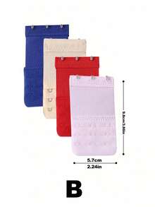 3/4pcs Bra Extender Set (Extended Type), Lingerie Accessory, Elastic Band, Adjustable, Bra Extender, Bra Back Hook - Multicolor - View 10