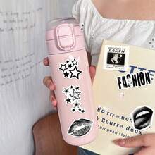 DAFENNI 50 قطعة ملصقات كولاج فنية باللونين الأسود والأبيض مع أنماط جريئة وعناصر عتيقة وتنسيقات تعبيرية في جمالية بصرية إبداعية ملصقات فينيل جمالية - مناسبة لتزيين أجهزة الكمبيوتر المحمولة والهواتف المحمولة والجيتارات وزجاجات المياه والسيارات - متعدد الألوان - مشاهدة 1