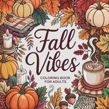 1 Adult Coloring Book 24 Pages Autumn Atmosphere Adult Coloring Book, Relaxing Harvest Pumpkin And Forest Animal Coloring Activity Book, Suitable As Holiday Gift For Autumn Art Lovers - Multiple Styles - View 1