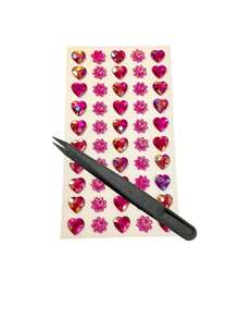 1set Stickers For Phone, Journaling Supplies, Sticker Book, Pastel Floral And Heart Decorative Stickers, Soft Tone Daisy Pattern Decals, Elegant Ornament For Phone Case, Electronic Device And Flat Surface Decoration - Heart-shaped Lotus - View 8