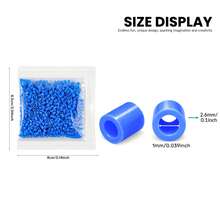 2.6mm Sundymot Fuse Beads, 1000PCS+ Blue-Green Color System Independent Packaging, Easy To Store, Not Easy To Spill, DIY Pendant Keychain, Jewelry Making Craft Raw Material, Graduation Season, Back To School, Christmas, Party Birthday Gift, Multi-Color 2.6mm Fuse Beads Bulk Refill Kit - 2.6mm Puzzle Beads - View 5