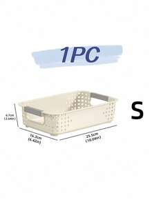 7pc Plastic Storage Baskets With Handles, Wide Mouth Shallow Food Storage Organizer Boxes, Multi-Purpose Home Storage Trays, Suitable For Kitchen Cabinets, Countertops, Bedrooms, Bathrooms, Portable Picnic Baskets, Used For Storing Fruits, Bread, Ginger, Garlic, Snacks, Home Desktop Clutter Containers, Suitable For Home Organization 1/2/5/7pc - View 14