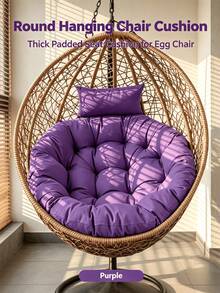 Modern Nordic Style Rocking Chair Cushion/Hanging Chair Cushion/Swing Cushion - UV Resistant, Comfortable Fabric, Multiple Colors Available, Suitable For Various Scenes, Machine Washable Polyester With Zipper, Comfortable Outdoor Cushion (Chair Not Included), Garden Chair Cushion - A - View 28