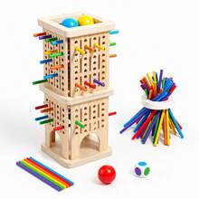Children's Brain-Teasing Number Puzzle With Solid Wood Base, Colorful Number Blocks, Baby Number Enlightenment Inlay Board, Parent-Child Interactive Desktop Toy - Multicolor - View 3