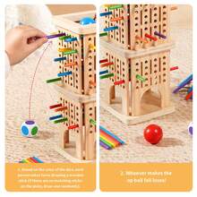 Children's Brain-Teasing Number Puzzle With Solid Wood Base, Colorful Number Blocks, Baby Number Enlightenment Inlay Board, Parent-Child Interactive Desktop Toy - Multicolor - View 6