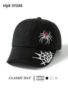 1pc/3pcs Spider Print Baseball Cap, Classic Fashion Style Baseball Cap, Soft Sweat-Absorbing Band, Adjustable Size, Lightweight Sun Protection Hat, Multi-Purpose Classic Style, Suitable For Outdoor Sports, Daily Wear, Parties And Vacation Occasions, Perfect Gift For Friends And Family - A - View 8