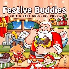 GDTME 2027 New Holiday Warmth Christmas Coloring Book, 20*20cm Square Format, Thick Line Simple Patterns, Inner Pages Include Santa Claus, Reindeer, Christmas Tree, Gingerbread Man, Christmas Gifts And Other Warm Christmas Scenes, Suitable For 14+ Teenagers Stress Relief Coloring Creative Gift - Holiday Warmth - View 15