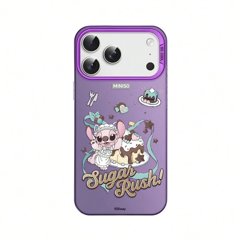 Disney Phone Case – Angel Maid Series (Cake & Dessert Design). Cute Style For Women; Shock-Resistant Protective Case Compatible Compatible With Iphone 17, 18 Pro, 18 Pro Max, 17 Air, 17 Pro Max, 16 Pro, 15 Pro Max, 15 Plus, 14 Pro Max, 14 Pro, 13, 13 Pro, 12, 11, XS Max, X, And XS. - Purple - View 1
