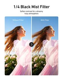 TELESIN Luna Pro Magnetic Filter Kit CPL VND 2-32 Black Diffusion 1/4 ND4 16 64 Filters 28-Layer Coated HD Optical Glass Zero Gimbal Interference Cool-Tone Portrait Lens Filter - View 6