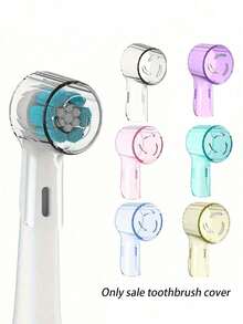 1~6pcs Toothbrush Head Covers - For Electric Toothbrush, Holiday Essentials, Travel Essentials, Portable, Lightweight, , Stylish, For Home - Multicolor - View 2