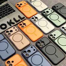 Casing Magnetik Warna Cerah Mewah Kompatibel Dengan iPhone 18 Pro Max 18 Pro, Dengan Pengisian Daya Nirkabel Magnetik dan Pelindung Layar, Casing Ponsel Kompatibel Dengan iPhone 16 Pro Max 17 Pro Max 16 Plus 17 12 11 15 14 13 - Emas Gurun - View 8