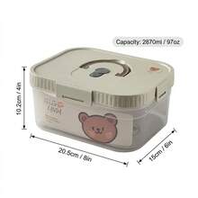 Multi-Functional Transparent Plastic Compartment Food Storage Box, Refrigerator Multi Grids Sealed Fresh-Keeping Box With Cover, Large Capacity Reusable Vegetables FruitsIngredient Container, Microwave Heatable, Kitchen Food Storage And Organization - Multicolor - View 17