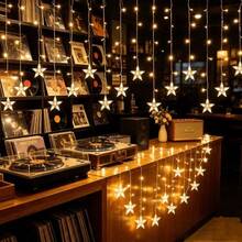 1pc LED USB Star Window Decorative Lights, Adjustable Hanging String Lights, Home Decor Lights, Suitable For Christmas Theme Events, New Year Countdown, Birthday Party, Indoor Theme Party, Indoor Decoration, Christmas, Wedding - Star - View 9