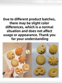 12/6pcs Cute Cookie Shaped Hair Clips, Resin Material, Sweet & Adorable Hair Accessories - Suitable For Girls And Women, Daily Wear, Performance, Party - Multicolor - View 5
