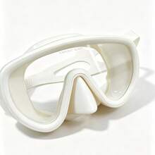 Adult Tempered Glass Snorkel Diving Mask, Waterproof Silicone Seal Swimming Goggles, Suitable For Snorkeling And Freediving - White - View 4