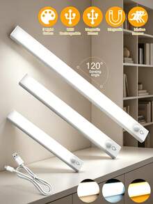3‑Color LED Cabinet Lights, Ultra‑Thin Smart Countertop Decor Lights, Home Lighting For Cabinet, Shoe Rack, Entryway, Kitchen Bedroom Wardrobe Essential Home Accessories - Cabinet Lights - View 2